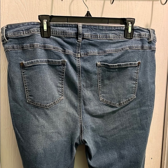 Est 1946 Blue Straight Leg Jeans with Faded Denim Look - Picture 3 of 8